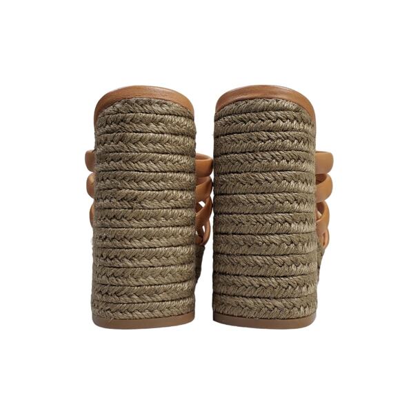 VINCE CAMUTO Womens 9 Patrest Leather Platform Sandal in Light Cognac NEW - Picture 6 of 11